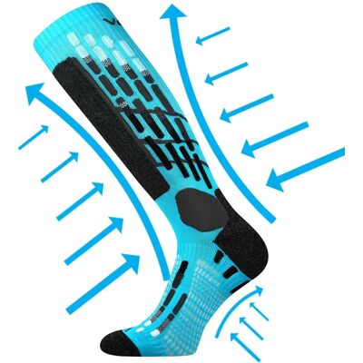 VOXX Podkolenky kompresní VXPRES s ionty stříbra NEON TYRKYSOVÉ 35-38 110877 VOXX Podkolenky kompresní VXPRES s ionty stříbra NEON TYRKYSOVÉ 35-38 110877