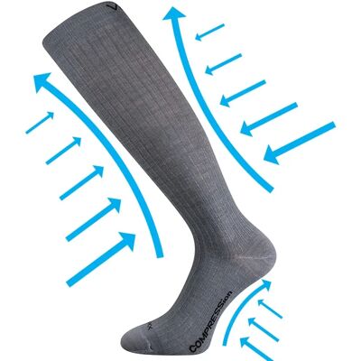 VOXX Podkolenky kompresní slabé z merino WOOLAX s ionty stříbra SVĚTLE ŠEDÉ 39-42 114258 VOXX Podkolenky kompresní slabé z merino WOOLAX s ionty stříbra SVĚTLE ŠEDÉ 39-42 114258