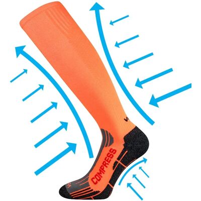 VOXX Podkolenky kompresní FLEX neon oranžové 39-42 111443 VOXX Podkolenky kompresní FLEX neon oranžové 39-42 111443