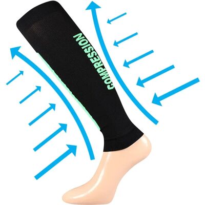 VOXX Návleky na lýtko kompresní FLEX černé - neon zelené L-XL 113474 VOXX Návleky na lýtko kompresní FLEX černé - neon zelené L-XL 113474