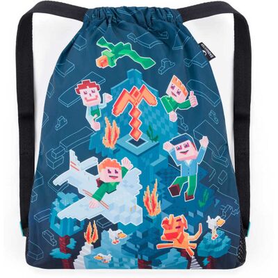 Bagmaster SÁČEK LUMI 24 E školní na přezůvky / tělocvik – kostičková říše Modrá 1,5 l 230298 Bagmaster SÁČEK LUMI 24 E školní na přezůvky / tělocvik – kostičková říše Modrá 1,5 l 230298