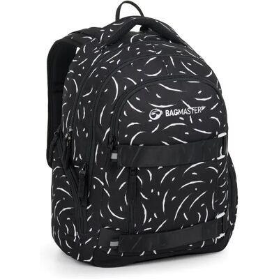 Bagmaster NOMAD 25 A studentský batoh – černo-bílý Černá 30 l 230354 Bagmaster NOMAD 25 A studentský batoh – černo-bílý Černá 30 l 230354