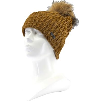 VOXX Čepice dámská pletená MINOR s merino a bambulí HNĚDÁ uni 121077 VOXX Čepice dámská pletená MINOR s merino a bambulí HNĚDÁ uni 121077