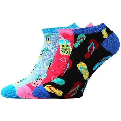 BOMA Ponožky unisex nízké PIKI 64 letní MIX A (3 páry) 35-38 117143 BOMA Ponožky unisex nízké PIKI 64 letní MIX A (3 páry) 35-38 117143