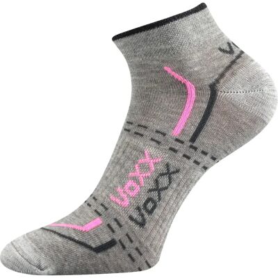 VOXX Ponožky krátké slabé REX 11 bavlněné SVĚTLE ŠEDÉ MELÉ s růžovou (3 páry) 39-42 114572 VOXX Ponožky krátké slabé REX 11 bavlněné SVĚTLE ŠEDÉ MELÉ s růžovou (3 páry) 39-42 114572