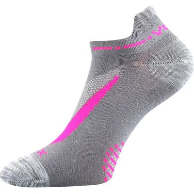 VOXX Ponožky krátké slabé REX 10 bavlněné ŠEDÉ s růžovou (3 páry) 35-38 114573 VOXX Ponožky krátké slabé REX 10 bavlněné ŠEDÉ s růžovou (3 páry) 35-38 114573