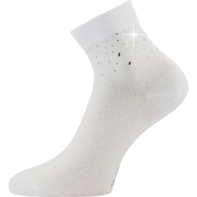 LONKA Ponožky dámské elegantní FLITANA 03 s kamínky BÍLÉ (3 páry) 39-42 126893 LONKA Ponožky dámské elegantní FLITANA 03 s kamínky BÍLÉ (3 páry) 39-42 126893