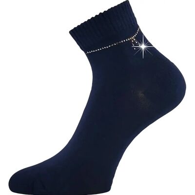 LONKA Ponožky dámské elegantní FLITANA 05 s kamínky TMAVĚ MODRÉ (3 páry) 35-38 126904 LONKA Ponožky dámské elegantní FLITANA 05 s kamínky TMAVĚ MODRÉ (3 páry) 35-38 126904