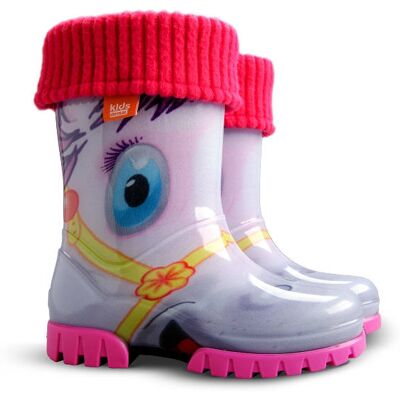 DEMAR Twister Lux Print 0039 HA pony Dětské zateplené holínky 34-35 0039HA_34-35 DEMAR Twister Lux Print 0039 HA pony Dětské zateplené holínky 34-35 0039HA_34-35