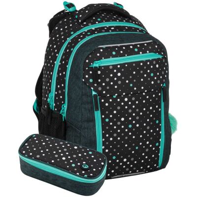 Bagmaster PORTO 24 A školní set – černo-tyrkysový Černá 29 l 191774 Bagmaster PORTO 24 A školní set – černo-tyrkysový Černá 29 l 191774