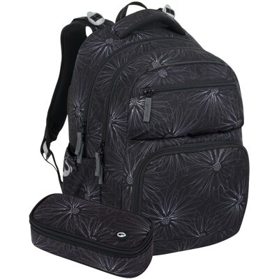 Bagmaster ZIPSTER 25 A studentský set – černý s bílými květy Černá 30 l 191813 Bagmaster ZIPSTER 25 A studentský set – černý s bílými květy Černá 30 l 191813