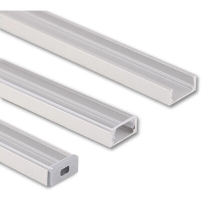 Přisazený hliníkový profil PG2 16x8mm včetně čirého difuzoru 2m McLED ML-761.003.74.2 Přisazený hliníkový profil PG2 16x8mm včetně čirého difuzoru 2m McLED ML-761.003.74.2