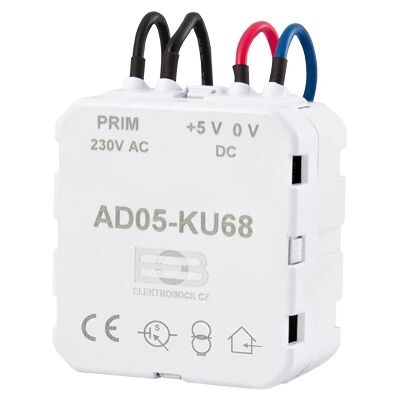 ELEKTROBOCK Napájecí zdroj ELEKROBOCK AD05-KU68 5V do krabice KU68 ELEKTROBOCK Napájecí zdroj ELEKROBOCK AD05-KU68 5V do krabice KU68