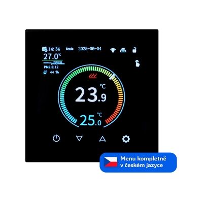 Chytrý termostat AURATON Octa WiFi černý Chytrý termostat AURATON Octa WiFi černý