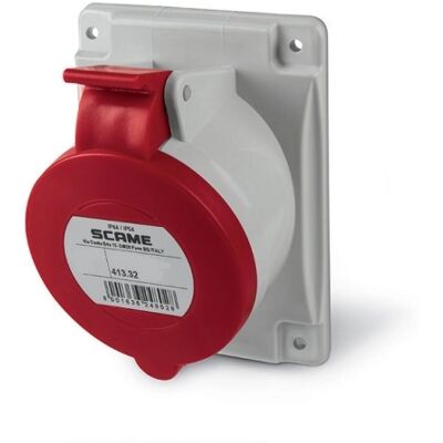 Zásuvka vestavná SCAME OPTIMA 4P 32A 400V IP44 413.3266 Zásuvka vestavná SCAME OPTIMA 4P 32A 400V IP44 413.3266