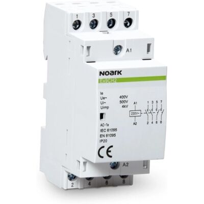 Instalační stykač NOARK Ex9CH25 22 220/230V 50/60Hz 25A 2NC+2NO 102414 Instalační stykač NOARK Ex9CH25 22 220/230V 50/60Hz 25A 2NC+2NO 102414