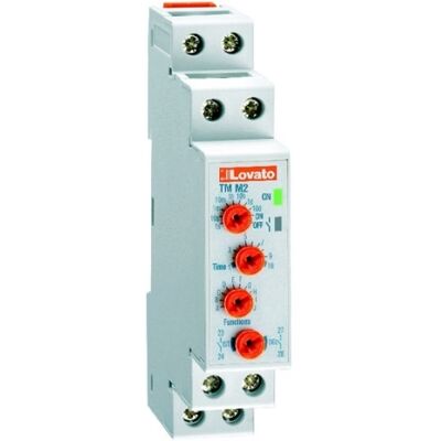 Lovato Electric SPA Lovato Tmm2 Časovač - Multifunkční 2 Kontakty 240VAC/DC Lovato Electric SPA Lovato Tmm2 Časovač - Multifunkční 2 Kontakty 240VAC/DC