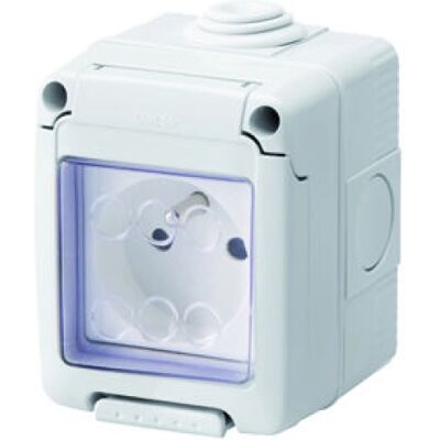 Gewiss 27 Combi zásuvka IP55 šedá GW27845 Gewiss 27 Combi zásuvka IP55 šedá GW27845