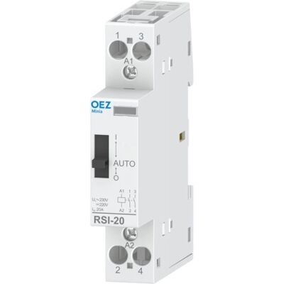 Instalační stykač OEZ RSI-20-20-X230-M AC/DC s manuálním ovládáním Instalační stykač OEZ RSI-20-20-X230-M AC/DC s manuálním ovládáním
