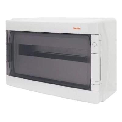 Rozvodnice na omítku Famatel průhledné dveře 18M IP65 39018 Rozvodnice na omítku Famatel průhledné dveře 18M IP65 39018