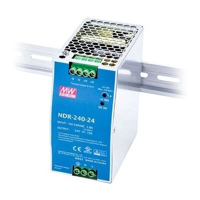 Spínaný napájecí zdroj MEAN WELL NDR-240-24 240W 24VDC Spínaný napájecí zdroj MEAN WELL NDR-240-24 240W 24VDC