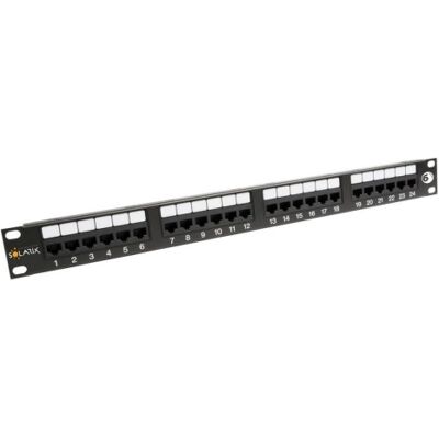 Solarix PATCH PANEL CAT6 UTP SX24-6-UTP-BK Solarix PATCH PANEL CAT6 UTP SX24-6-UTP-BK