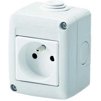 Gewiss 27 Combi zásuvka IP40 šedá GW27815 Gewiss 27 Combi zásuvka IP40 šedá GW27815