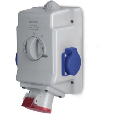 Kombinovaná zásuvka 4P/16A 2x230V SCAME Optima 513.1656-2FNR 4P s reverzačním přepínačem Kombinovaná zásuvka 4P/16A 2x230V SCAME Optima 513.1656-2FNR 4P s reverzačním přepínačem