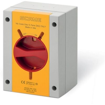 Vačkový spínač 0-1 SCAME ISOLATOR 590.EM4013 40A 3P Vačkový spínač 0-1 SCAME ISOLATOR 590.EM4013 40A 3P