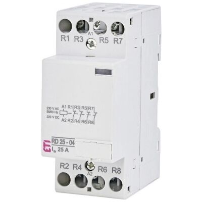 Instalační stykač ETI RD 25-04-230V AC/DC 25A 4NC 002464016 tichý Instalační stykač ETI RD 25-04-230V AC/DC 25A 4NC 002464016 tichý