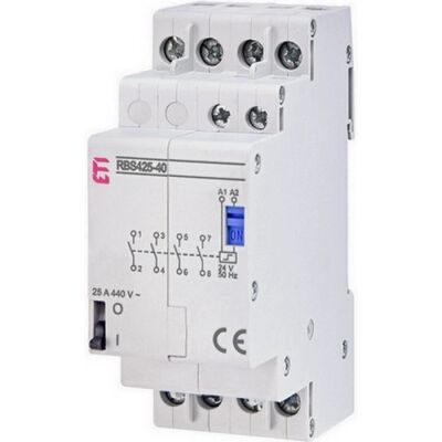 Impulzní relé (bistabilní spínač) ETI RBS425-40-24V AC 4NO 25A 002464143 Impulzní relé (bistabilní spínač) ETI RBS425-40-24V AC 4NO 25A 002464143