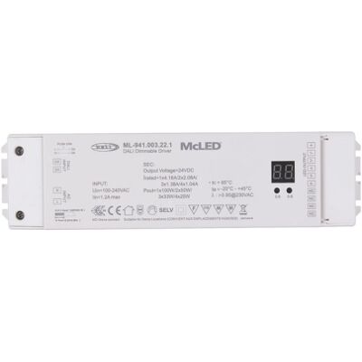Napájecí zdroj McLED ML-941.003.22.1 100W 24VDC DALI nebo tlačítko Napájecí zdroj McLED ML-941.003.22.1 100W 24VDC DALI nebo tlačítko