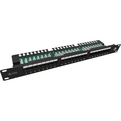 Patch panel Solarix SX24L-5E-UTP-BK-N 24x RJ45 CAT5E UTP 1U s vyvazovací lištou Patch panel Solarix SX24L-5E-UTP-BK-N 24x RJ45 CAT5E UTP 1U s vyvazovací lištou
