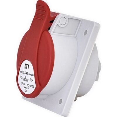 Zásuvka vestavná ETI EE 3243 32A/400V/4P IP54 004482080 Zásuvka vestavná ETI EE 3243 32A/400V/4P IP54 004482080
