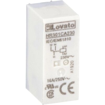 Lovato MINIATUR. RELE 1CO 16A 230VAC HR301CA23 Lovato MINIATUR. RELE 1CO 16A 230VAC HR301CA23