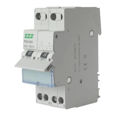 Instalační přepínač sítí F&F PSA-263 2pól 63A I-0-II Instalační přepínač sítí F&F PSA-263 2pól 63A I-0-II