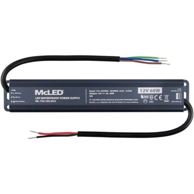 LED napájecí zdroj McLED 12VDC 5A 60W ML-732.105.39.0 LED napájecí zdroj McLED 12VDC 5A 60W ML-732.105.39.0
