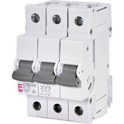 Jistič ETI ETIMAT P10 3p B16 16A 10kA 001901310 Jistič ETI ETIMAT P10 3p B16 16A 10kA 001901310