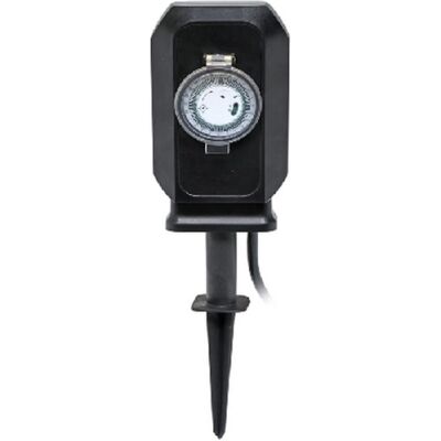 Venkovní zásuvkový sloupek Ecolite UFON 24 XHWS-F06 2x zásuvka + časovač/spínací hodiny 24h IP44 Venkovní zásuvkový sloupek Ecolite UFON 24 XHWS-F06 2x zásuvka + časovač/spínací hodiny 24h IP44