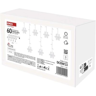 LED vánoční závěs EMOS DCGW13 vložky 150x55cm vnitřní použití studená bílá s časovačem LED vánoční závěs EMOS DCGW13 vložky 150x55cm vnitřní použití studená bílá s časovačem