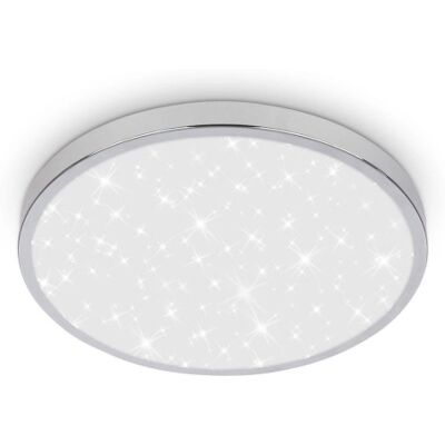 LED stropní svítidlo BRILONER Tak průměr 24cm 12W IP44 hvězdné nebe chrom 3933018 LED stropní svítidlo BRILONER Tak průměr 24cm 12W IP44 hvězdné nebe chrom 3933018