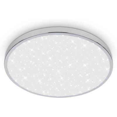 LED stropní svítidlo BRILONER Tak průměr 33cm 22W IP44 hvězdné nebe chrom 3934018 LED stropní svítidlo BRILONER Tak průměr 33cm 22W IP44 hvězdné nebe chrom 3934018