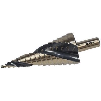 Vrták stupňovitý HSS TiAIN 4-32mm krok 2mm (TRI) XTline XT36032 Vrták stupňovitý HSS TiAIN 4-32mm krok 2mm (TRI) XTline XT36032
