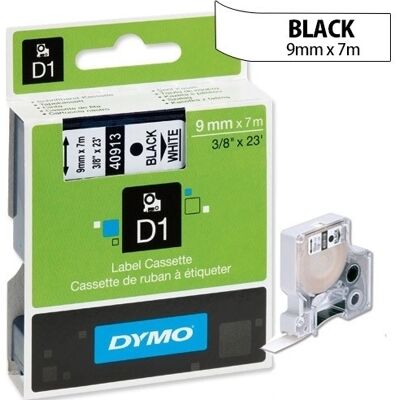 Páska do štítkovače Dymo 40913 bílá/černá 9mm/7m S0720680 Páska do štítkovače Dymo 40913 bílá/černá 9mm/7m S0720680