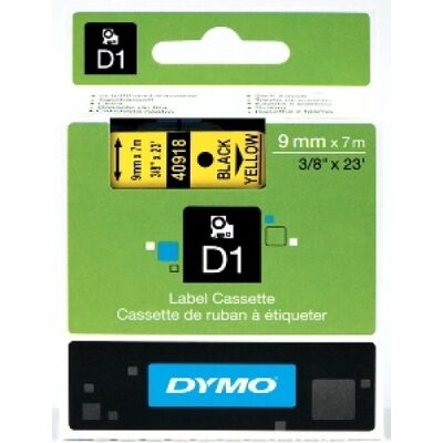 Páska do štítkovače Dymo 40918 žlutá/černá 9mm/7m S0720730 Páska do štítkovače Dymo 40918 žlutá/černá 9mm/7m S0720730