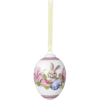 Rosenthal Velikonoční porcelánová závěsná dekorace vajíčko "Zajíček s tulipány", Ø 4,5 cm 02254-723946-27957 Rosenthal Velikonoční porcelánová závěsná dekorace vajíčko "Zajíček s tulipány", Ø 4,5 cm 02254-723946-27957