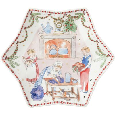 Rosenthal Vánoční talíř ve tvaru hvězdy, Vánoční radovánky, Ø 24 cm 02473-727522-25381 Rosenthal Vánoční talíř ve tvaru hvězdy, Vánoční radovánky, Ø 24 cm 02473-727522-25381