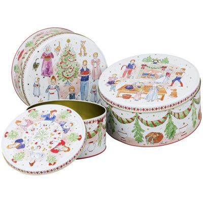 Rosenthal Vánoční sada 3 plechových dóz na cukroví, Vánoční hostina 02426-727522-05583 Rosenthal Vánoční sada 3 plechových dóz na cukroví, Vánoční hostina 02426-727522-05583