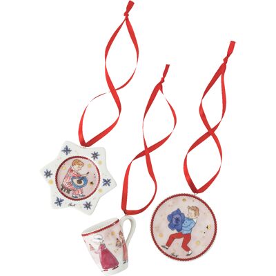 Rosenthal Vánoční set 3 porcelánové mini ozdoby, Vánoční hostina, 6 cm 02485-727522-28673 Rosenthal Vánoční set 3 porcelánové mini ozdoby, Vánoční hostina, 6 cm 02485-727522-28673