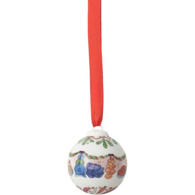 Rosenthal Porcelánová mini koule, motiv Přípravy, Vánoční hostina, Ø 4,5 cm 02252-727525-27939 Rosenthal Porcelánová mini koule, motiv Přípravy, Vánoční hostina, Ø 4,5 cm 02252-727525-27939